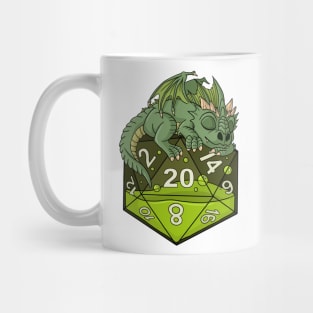 Dice Green Dragon Mug